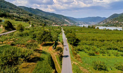 © © Donau Niederösterreich Tourismus GmbH/Franziska Consolati / Endlose Weiten. Ob mit oder gegen den Strom - In der Nähe von Wasser radelt es sich besonders idyllisch. bikeregion.png