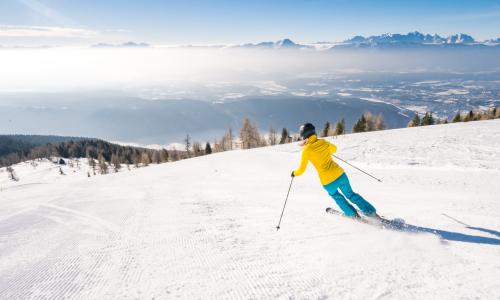 © © Region Villach Tourismus GmbH / Michael Stabentheiner / Skifahren auf der Gerlitzen Alpe Von der Piste zum See: Zwei Highlights zum Saisonabschluss in der Region Villach