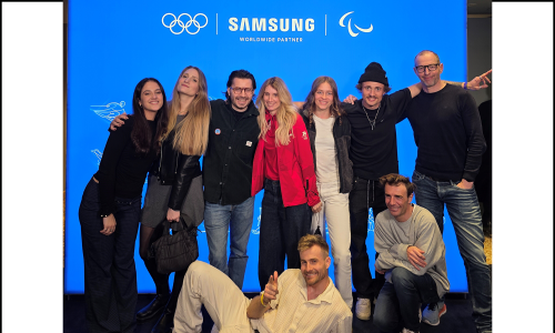 © Handel / Samsung / Gruppenfoto im Samsung House in Mailand Milano Cortina 2026: SPORTaktiv live dabei bei den Olympischen Spielen