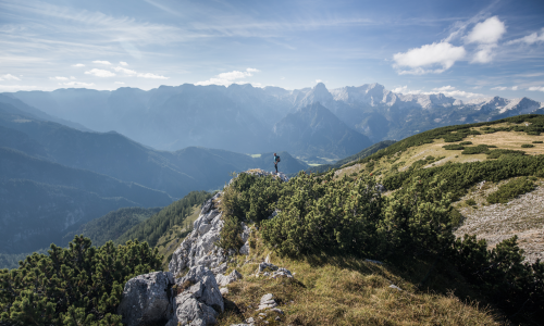 © Tourismusregion / Oberoesterreich Tourismus GmbH / Robert Maybach / Wanderpanorama auf der Höss in Hinterstoder im 360° Alpenland 360° Alpenland – wo der Gipfel nicht der Höhepunkt ist