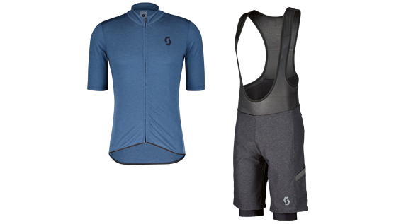 SCOTT Gravel Merino Kurzarm­Trikot + Gravel Hybrid Shorts M