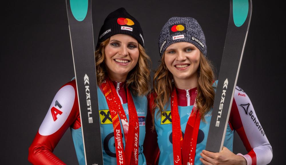 Blind Ski Guiding mit den Aigner Sisters im Aldiana Club